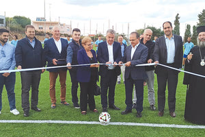 Απο τα εγκαίνια του γηπέδου στο Γεράνι