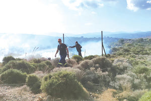 Η φωτιά σβήστηκε χθες το πρωί λίγη ώρα μετά την εκδήλωσή της