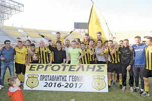 Στιγμές χαράς για τον Εργοτέλη από την κατάκτηση του τίτλου στη Γ’ Εθνκή το 2017