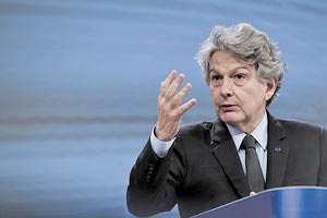 ο Ευρωπαίος επίτροπος Εσωτερικής Αγοράς, Τιερί Μπρετόν