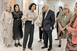 εγκαίνια της αναδρομικής έκθεσης έργων του Δημήτρη Τζάνη