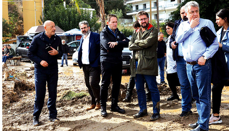 καταγραφή των ζημιών λόγω της σφοδρής κακοκαιρίας που έπληξε την Κρήτη