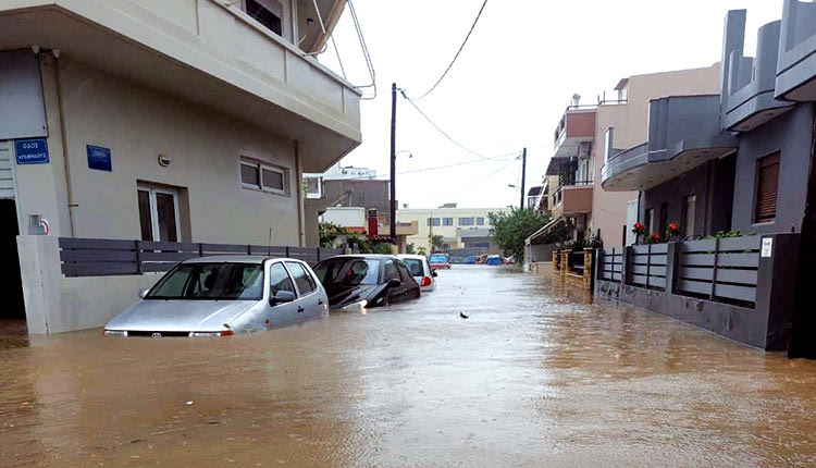 καταιγιστική νεροποντή - καταστροφές πλημμύρισαν
