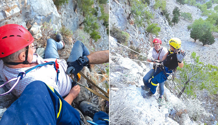60χρονος τουρίστας εγκλωβίστηκε σε δύσβατο σημείο κοντά στην έξοδο του Φαραγγιού της Σαμαριάς,
