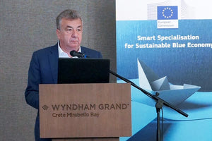Ο Περιφερειάρχης Κρήτης Σταύρος Αρναουτάκης, κατά την έναρξη διεθνούς συνεδρίου για την Γαλάζια Οικονομία