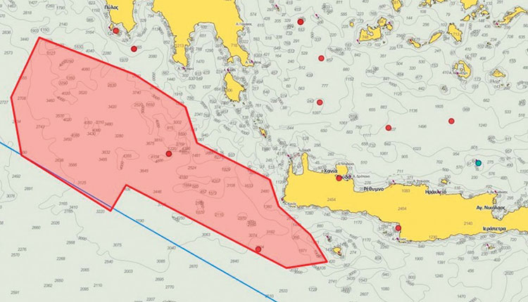Τα σημεία του χάρτη όπου παρουσιάζονται οι δεσμευμένες περιοχές