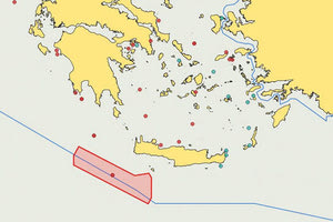 Στο επίκεντρο των ενεργειακών και διπλωματικών εξελίξεων βρίσκεται η Κρήτη, νοτίως της οποίας επεκτείνεται η περιοχή των ερευνών για τους υδρογονάνθρακες.