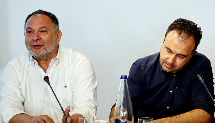 ο πρόεδρος της ΠΕΔ Κρήτης Γιάννης Κουράκης με τον πρόεδρο της ΚΕΔΕ κ. Δημήτρη Παπαστεργίου