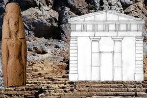 ανασκαφή του κεντρικού χώρου του αρχαίου ναού της Δήμητρας στην ακρόπολη της Φαλάσαρνας