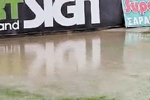 Γέμισε νερά το γήπεδο του Τυμπακίου;