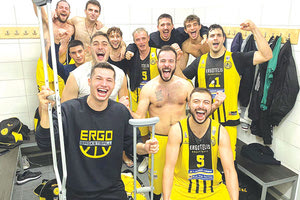 Οι παίκτες του Εργοτέλη πανηγύρισαν την δεύτερη φετινή τους νίκη που ήρθε με δραματικό τρόπο