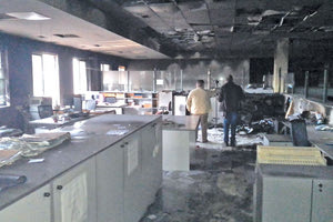 Μεγάλες ζημιές στο εσωτερικό της Δ.Ο.Υ. Ηρακλείου