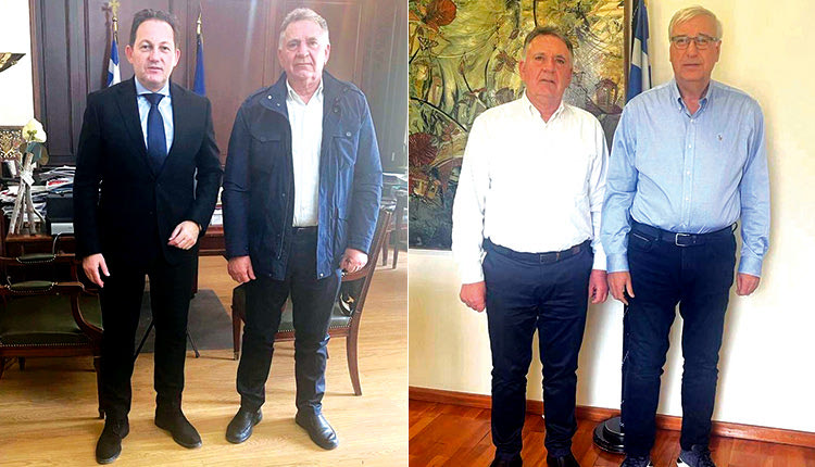 Ο δήμαρχος Μινώα Πεδιάδας Μ. Φραγκάκης με τον αν. υπουργό Εσωτερικών Στέλιο Πέτσα