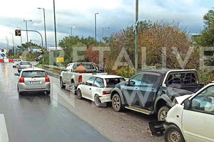 καραμπόλα στον κόμβο Καλλιθέας