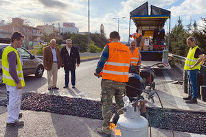 Οι εργασίες στη γέφυρα Μπεντεβή