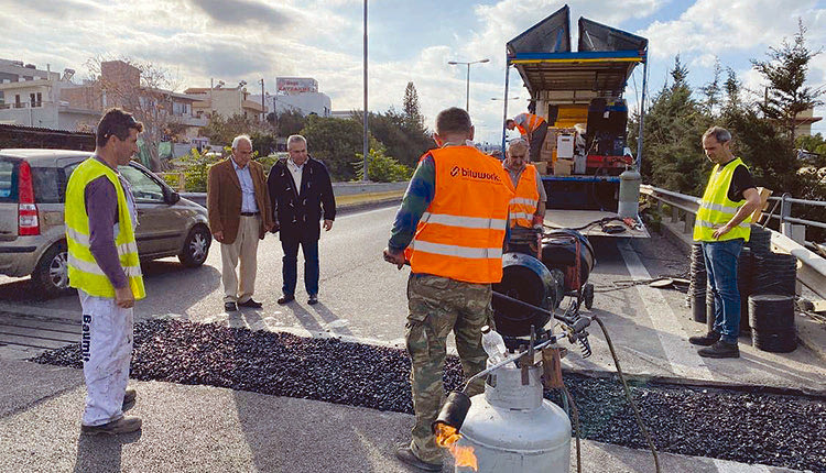 Οι εργασίες στη γέφυρα Μπεντεβή