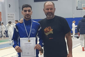 Ο Αυγουστάκης με τον προπονητή του κ. Φουστανάκη