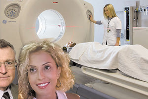 Ο καθηγητής κ. Δημήτρης Μαυρουδής, διευθυντής της Ογκολογικής Κλινικής του ΠΑΓΝΗ, και η καθηγήτρια Πυρηνικής Ιατρικής κ. Σοφία Κουκουράκη.