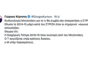 Οριστικά στο πλευρό του Αλέξη Τσίπρα ο Γιώργος Κύρτσος