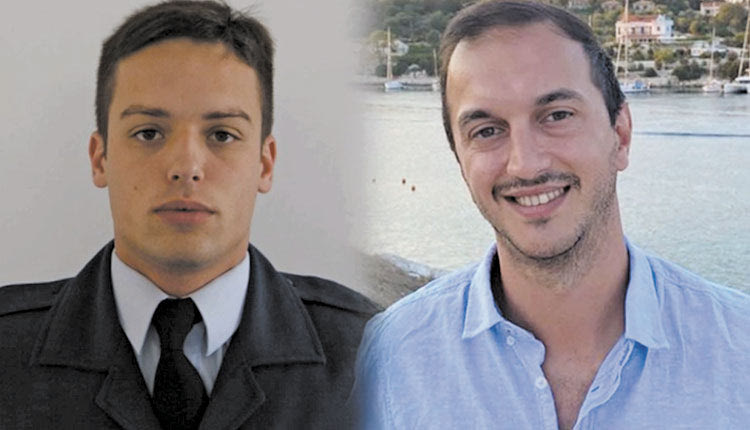 Αριστερά ο υποσμηναγός (Ι) Μάριος- Μιχαήλ Τουρούτσικας και δεξιά ο σμηναγός (Ι) Ευστάθιος Τσιτλακίδης