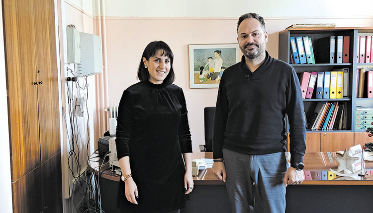 Η κ. Δαμανάκη με τον κ. Μπαζδάνη