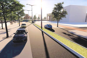 το  έργο της ανάπλασης της Ελευθερίου Βενιζέλου στο Γάζι