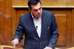 ο πρόεδρος του ΣΥΡΙΖΑ Αλέξης Τσίπρας στη Βουλή