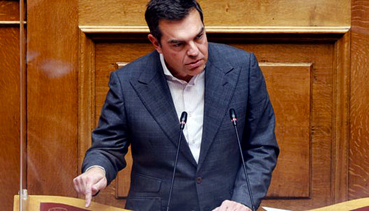 ο πρόεδρος του ΣΥΡΙΖΑ Αλέξης Τσίπρας στη Βουλή