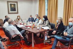 Στιγμιότυπο από την επίσκεψη της κας Γκάγκα στο Βενιζέλειο