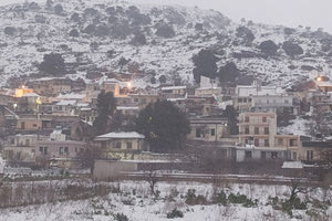 Χιονισμένο όλο το Οροπέδιο Λασιθίου