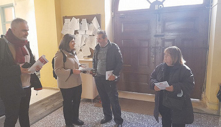 Κλιμάκιο του ΚΚΕ με επικεφαλής τους υποψήφιους Ανδρουλάκη Λίνα και Δουλουφακη Δημήτρη περιόδευσε χθες στις υπηρεσίες του Δήμου Ηρακλείου στην Λότζια.