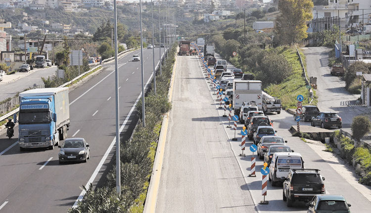 Ούτε σήμερα τελειώνουν τα έργα στον Βόρειο Οδικό Άξονα Κρήτης