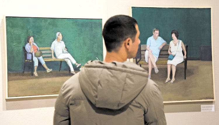 Η ΖΩΓΡΑΦΟΣ ΒΑΣΙΛΙΚΗ ΠΛΕΥΡΗ ΜΙΛΑ ΣΤΗΝ “Π” ΜΕ ΑΦΟΡΜΗ ΤΗΝ ΕΚΘΕΣΗ ΕΡΓΩΝ ΤΗΣ ΠΟΥ ΦΙΛΟΞΕΝΕΙΤΑΙ ΣΤΗ ΒΑΣΙΛΙΚΗ ΤΟΥ ΑΓΙΟΥ ΜΑΡΚΟΥ 