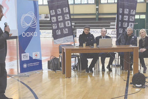 Ο κ. Στεφανουδάκης στο σεμινάριο που έγινε στο κλειστό του ΒΑΚ