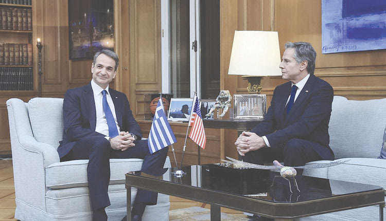 Από τη συνάντηση Μητσοτάκη και Μπλίνκεν