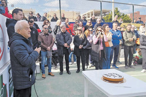 Ο κ. Καζανάκης στην εκδήλωση της Ακαδημίας Μπάσκετ του ΟΦΗ