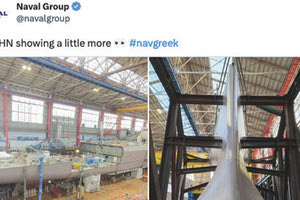Προχωράει με γοργούς ρυθμούς στα ναυπηγεία της Naval Group στο Λοριάν η ναυπήγηση της πρώτης ελληνικής φρεγάτας Μπελαρά κλάσης «Κίμων».