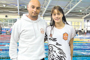 Η Βασιλάκη με τον προπονητή της κ. Σούρδη