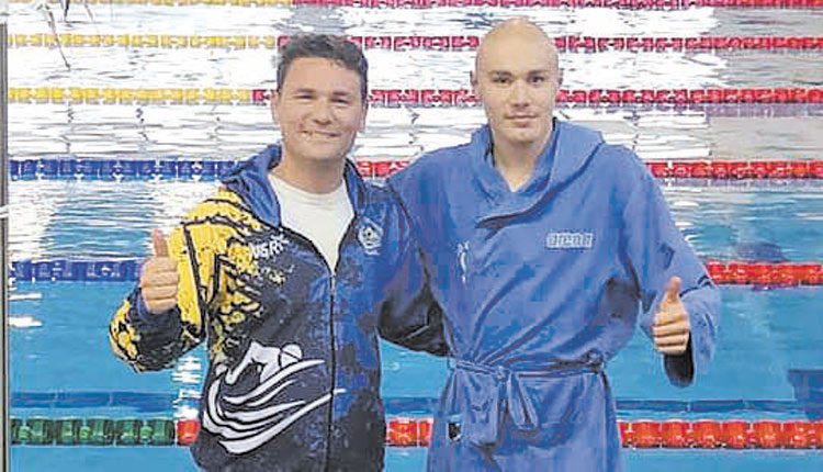 Ο Πατούνας με τον προπονητή του κ. Παπαγρηγορίου