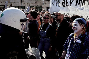 κινητοποίηση των καλλιτεχνών που συγκεντρώθηκαν στο Σύνταγμα