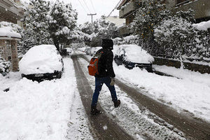 έντονες χιονοπτώσεις σε Αττική-Βοιωτία