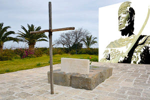 προμαχώνας του Μαρτινένγκο , στον τάφο του Καζαντζάκη