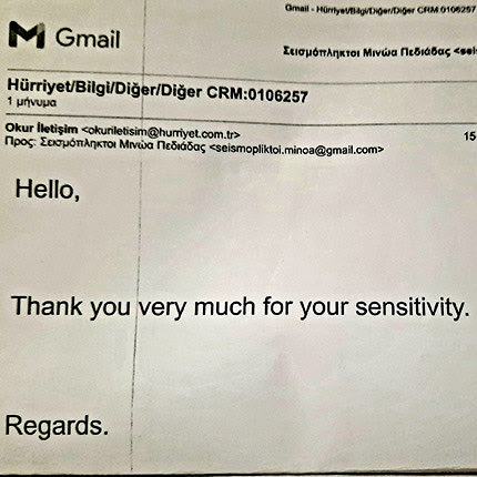 Η Hurriyet συγχαίρει την “Ελπίδα” του Δήμου Μινώα