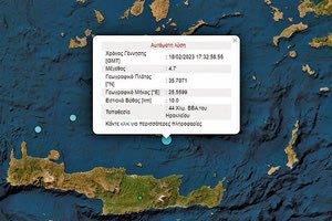 4,7 ΡΙΧΤΕΡ ΣΤΟ ΚΡΗΤΙΚΟ ΠΕΛΑΓΟΣ