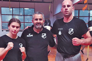 Οι αθλητές του ΟΦΗ με τον προπονητή του κ. Φανουργάκη