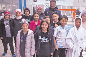 Το «Ηράκλειο ‘91» με τον προπονητή τους κ. Οικονόμου