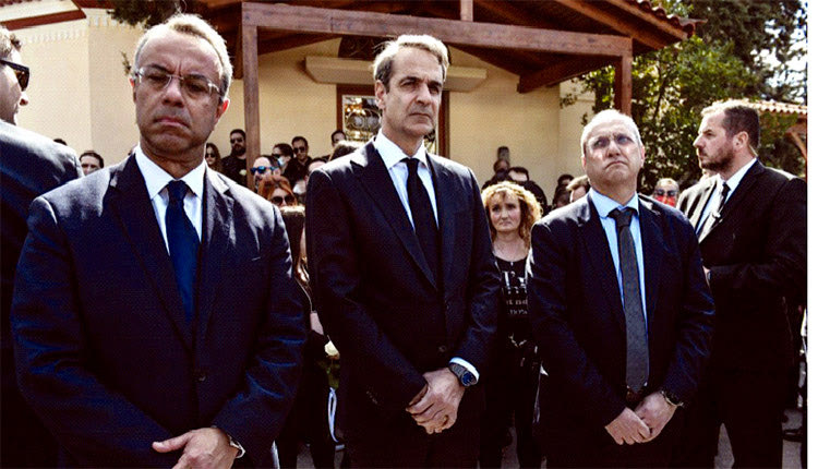 Στην κηδεία του μηχανοδηγού, Σπύρου Βούλγαρη από το Λιανοκλάδι, παρευρέθηκε ο Κυριάκος Μητσοτάκης