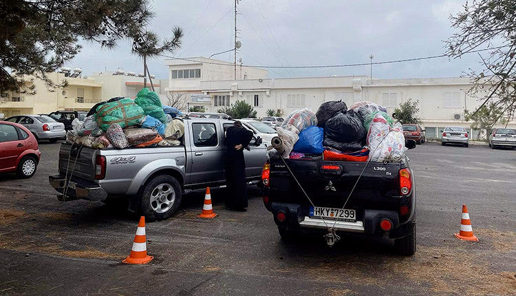 H δράση συλλογής ανθρωπιστικής βοήθειας από την Αρχιεπισκοπή Κρήτης