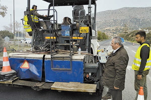 Οι εργασίες στον Βόρειο Οδικό Άξονα Κρήτης επί του Ρεθύμνου