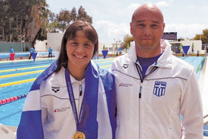 Η Άρτεμις Βασιλάκη με τον προπονητή της κ. Γιώργο Σούρδη